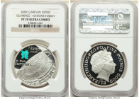 Elizabeth II 5-Piece Lot of Certified silver Proof "London Olympics" 5 Pounds NGC, 1) "Nations Touch" 5 Pounds 2009 - PR70 Ultra Cameo 2) "Thames Rive...