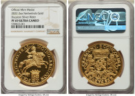 Willem-Alexander gold Proof Restrike Ducaton "Silver Rider" Medal (2 oz) 2022 PR69 Ultra Cameo NGC, Royal Dutch mint, KM-Unl. Mintage: 20. 38.7mm. Ree...