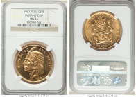 Republic gold "Inca" 50 Soles 1967 MS66 NGC, Lima mint, KM219, Fr-77. Mintage: 10,000. 

HID09801242017

© 2022 Heritage Auctions | All Rights Reserve...