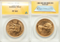 British Colony. Elizabeth II gold Proof 5 Pounds 1966 PR62 ANACS, Pretoria mint, KM7. Mintage: 3,000. 

HID09801242017

© 2022 Heritage Auctions | All...