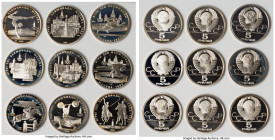 USSR 28-Piece Uncertified silver "Moscow 1980 Summer Olympic Games - Series I" Proof Set UNC, Struck from 1977-1980, this mix of 5 and 10 Rouble coins...