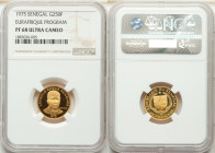Republic gold Proof "Eurafrique Program" 250 Francs 1975 PR68 Ultra Cameo NGC, KM7. 

HID09801242017

© 2022 Heritage Auctions | All Rights Reserved