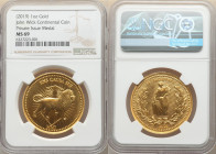 John Wick gold "Continental" Medal (1 oz) ND (2019) MS69 NGC, KM-Unl. Private Issue mimicking the currency used to pay for services in the underworld ...