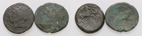 GRECHE - SICILIA - Siracusa - Dominio romano (212 a.C.) - AE 23 (AE g. 8,58) Lotto di 2 monete
 Lotto di 2 monete
med. MB