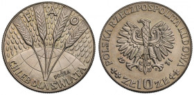 PRL, 10 złotych 1971 FAO - Próba