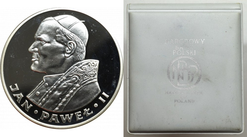 PRL, Set menniczy 100 złotych 1982 Jan Paweł II - Valcambi Rzadziej spotykany ze...