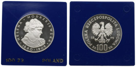 PRL, 100 złotych 1975 - Helena Modrzejewska