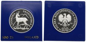 PRL, 100 złotych 1979 Ochrona środowiska - Kozica