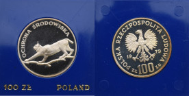 PRL, 100 złotych 1979 Ochrona środowiska - Ryś