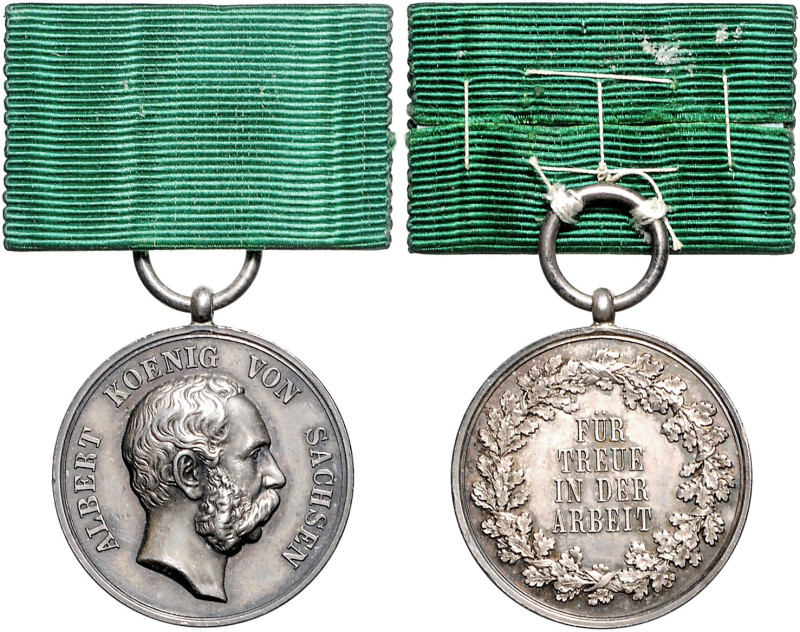 Deutsche Ausgaben bis 1945. 
Sachsen, Königreich. Medaille "Für Treue in der Ar...