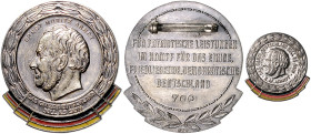 Ausgaben der DDR. 
Nationale Front. 
Ernst-Moritz-Arndt-Medaille, 1. Form, Silber 900, Rs. mit Inschrift, Punze u. VNr. 760, mit zugehöriger Miniatu...