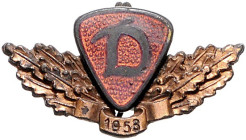 Ausgaben der DDR. 
Sportorganisationen. 
SV Dynamo. Siegernadel für Meister der SV Dynamo 1953 in Bronze, Eisen, Auflage emailliert. B.3.&nbsp;923. ...