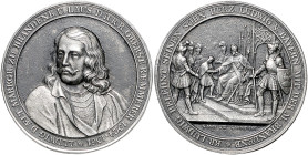 Deutsche Medaillen. 
Brandenburg-Preußen. 
Friedrich Wilhelm III. 1797-1840. Eisengussmed. o.J. (1824), von C. Pfeuffer/C. Voigt bei Loos, auf die 5...