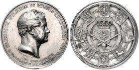 Deutsche Medaillen. 
Brandenburg-Preußen. 
Friedrich Wilhelm IV. 1840-1861. Silbermed. 1840, von K. Fischer/C. Pfeuffer, auf die Huldigung in Königs...