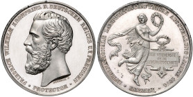 Deutsche Medaillen. 
Brandenburg-Preußen. 
Wilhelm I. 1861-1888. Silbermed. 1874, v. Brehmer, auf die Internat. Landwirtschaftliche Ausstellung in B...