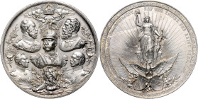 Deutsche Medaillen. 
Deutsches Reich. 
Weißbronzemed. 1895, von K. Schäfer (Mod. von H. Dürrich/P. Christaller) bei W. Mayer, Stuttg., auf die 25-Ja...