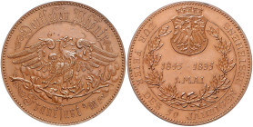Deutsche Medaillen. 
Frankfurt a. M.. 
Bronzemed. 1895, v. Lauer, auf das 50-jähr. Bestehen der Versicherungsgesellschaft Deutscher Phönix, aufsteig...
