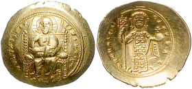 Byzantinische Münzen. 
Constantinus X. Ducas, 1059-1067. Gold-Histamenon (Gelbgold), 4,44 g, Constantinopel, thronender Christus v.v./stehender Kaise...