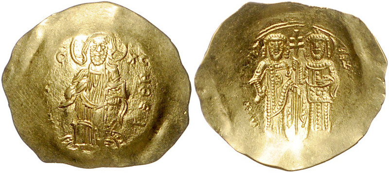 Byzantinische Münzen. 
Alexius III. Angelus-Comnenus, 1195-1203. Gold-Hyperpyro...