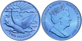 Sammlungen und Lots. 
Sammlung von 12 Titan-Gedenkmünzen (2004-2017), verschiedenfarbig getönt, dabei: South Georgia and South Sandwich Islands "Blau...