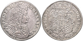 Brandenburg/-Preußen. 
Friedrich III. 1688-1701. 2/3 Taler 1694 BH (Minden). v.&nbsp;Schrötter&nbsp;285, Dav.&nbsp;280. selten.. 

ss