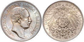 Sachsen. 
Friedrich August III. 1904-1918. 2 Mark 1905. Jaeger&nbsp;134.

feine Tönung, stempelfrisch