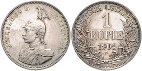 Deutsch-Ostafrika. 
1 Rupie 1904 A. Jaeger&nbsp;N722.

f. vz