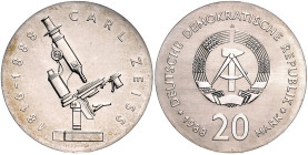 Gedenkmünzen. 
20 Mark. 1988, Zeiss. Jaeger&nbsp;1621.

stempelfrisch