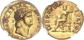EMPIRE ROMAIN
Néron (54-68). Aureus 66, Rome.
NGC AU 4/5 4/5 (5790003-004).
Av. NERO CAESAR AVGVSTVS. Buste lauré à droite. 
Rv. IVPPITER CVSTOS. ...