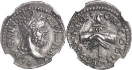 EMPIRE ROMAIN
Clodius Albinus (196-197). Denier 196-197, Lyon.
NGC Ch AU* 5/5 5/5 (5790005-005).
Av. IMP CAES D CLO - SEP ALB AVG. Tête laurée à dr...