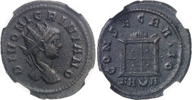 EMPIRE ROMAIN
Nigrinien (284-285). Antoninien 284-285, Rome.
NGC Ch XF 5/5 3/5 (5788894-016).
Av. DIVO NIGRINIANO. Buste radié à droite. 
Rv. CONS...