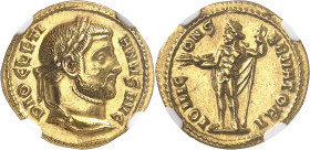 EMPIRE ROMAIN
Dioclétien (284-305). Aureus ND (293-294), Siscia.
NGC AU 5/5 4/5 (4938385-037).
Av. DIOCLETI - ANVS AVG. Buste lauré à droite. 
Rv....