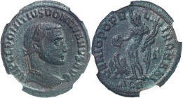 EMPIRE ROMAIN
Domitius domitianus, usurpateur (297-298). Follis mai-août 297, Alexandrie.
NGC XF 5/5 3/5 (5788894-015).
Av. IMP C L DOMITIVS DOMITI...