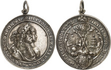 AUTRICHE
Léopold Ier (1657-1705). Médaille (fonte), troisième mariage de l’Empereur avec Éléonore de Neubourg, par Johann Permann 1676, Vienne.
Av. ...