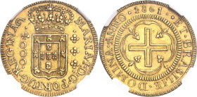 BRÉSIL
Marie Ière (1786-1799). 4000 réis (moeda) 1801/1791, Bahia.
NGC MS 61 (6389234-081).
Av. MARIA. I. D. G. PORTUG. REGINBA. Écu couronné accos...