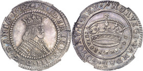 DANEMARK
Frédéric III (1648-1670). Krone (couronne) ou 4 mark 1652, Copenhague.
NGC MS 62 (6389235-057).
Av. * FRIDERICVS. III. D: G. DANIÆ. (date)...