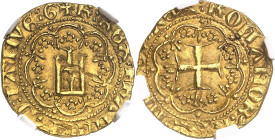 FRANCE / CAPÉTIENS
Charles VI (1380-1422). Génois d’Or ND, Gênes.
NGC MS 63 (6062582-010).
Av. + K: REX: FRANCOR’: D: IANVE: (différent). Portail g...