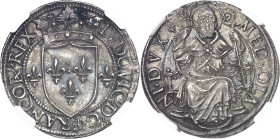 FRANCE / CAPÉTIENS
Louis XII (1498-1514). Grossone d’argent ND (1499-1512), Milan.
NGC MS 62 (5788890-084).
Av. + - LVDOVIC’. D. G. FRANCOR. REX - ...