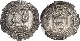 FRANCE / CAPÉTIENS
François Ier (1515-1547). Teston, 3e type ND, Rouen.
NGC AU 58 (6389234-048).
Av. (couronnelle) FRANCISCVS: I: [D]: GRA: FRANCOR...
