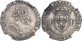 FRANCE / CAPÉTIENS
François Ier (1515-1547). Demi-teston, 13e type ND (1541-1545), B, Rouen.
NGC XF 40 (5788890-085).
Av. + FRANCISCVS: I: D: GRA: ...