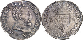 FRANCE / CAPÉTIENS
François II (1559-1560). Demi-teston, 5e type 1559, M, Toulouse.
NGC AU 53 (5788889-011).
Av. HENRICVS. II. D. G. FRANCR. REX. B...