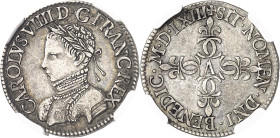 FRANCE / CAPÉTIENS
Charles IX (1560-1574). Essai du sol parisis au buste du Roi 1563, A, Paris.
NGC XF 40 (5788890-049).
Av. CAROLVS. VIIII D. G. F...