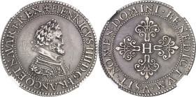 FRANCE / CAPÉTIENS
Henri IV (1589-1610). Piéfort de poids double de l’essai du franc, Tranche cannelée 1607, A, Paris.
NGC XF DETAILS CLEANED (57888...