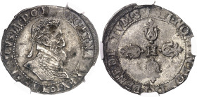 FRANCE / CAPÉTIENS
Henri IV (1589-1610). Demi-franc 1601, M, Toulouse.
NGC MS 62 (1/4E) (5788890-087).
Av. HENRICVS. IIII. D. G. FRANC. ET. NAVA. R...