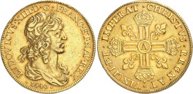FRANCE / CAPÉTIENS
Louis XIII (1610-1643). Essai de dix louis d’or à la tête laurée et buste drapé 1640, A, Paris.
Av. LVDOVICVS. XIII. D. G. FRANC....