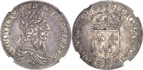 FRANCE / CAPÉTIENS
Louis XIII (1610-1643). Demi-écu, 3e type 1643, A, Paris (rose).
NGC AU 58 (6031760-019).
Av. LVDOVICVS. XIII. D. G. FR. ET. NAV...