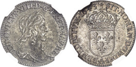 FRANCE / CAPÉTIENS
Louis XIII (1610-1643). Douzième d’écu, 3e type 1643, A, Paris (rose).
NGC AU 58 (5788889-028).
Av. LVDOVICVS. XIII. D. G. FR. E...
