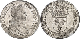 FRANCE / CAPÉTIENS
Louis XIV (1643-1715). Écu à la mèche longue 1648/7, T, Nantes.
NGC UNC DETAILS CLEANED (5787365-019).
Av. LVD. XIIII. D. G. FR....