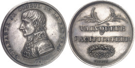 FRANCE
Consulat (1799-1804). Médaille, Paix de Lunéville, par P. Ferrier ND (1801), Genève.
NGC MS 61 (6389234-023).
Av. BONAPARTE PR. CONSUL DE LA...