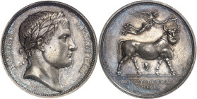 FRANCE
Premier Empire / Napoléon Ier (1804-1814). Médaille, conquête de Naples par Droz et Brenet 1806, Paris.
NGC AU 58 (5790006-064).
Av. NAPOLEO...